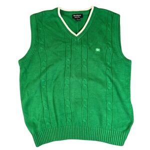 Southpole Signature Series Green Cable Knit V-Neck Sweater Vest Mens XL